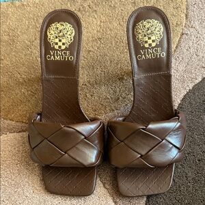 Vince Camuto Dark Brown Braided Sandals